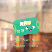 Cute grappige retro radio cartoon raamsticker (Vel 2)