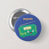 Cute grappige retro radio cartoon ronde button 5,7 cm (Voorkant /achterkant)