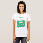 Cute grappige retro radio cartoon t-shirt (Voorkant volledig)