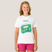 Cute grappige retro radio cartoon t-shirt (Voorkant volledig)