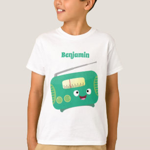 Cute grappige retro radio cartoon t-shirt