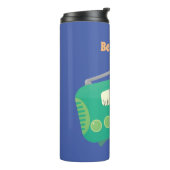 Cute grappige retro radio cartoon thermosbeker (Gedraaid links)