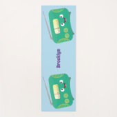 Cute grappige retro radio cartoon yogamat (Voorkant)