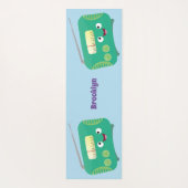 Cute grappige retro radio cartoon yogamat (Achterkant)