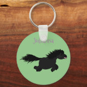 Cute grappige Shetland pony illustratie cartoon Sleutelhanger (Voorkant)