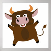 Cute grappige stier poster (Voorkant)