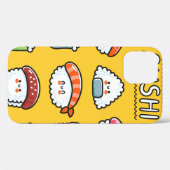 Cute grappige sushi maki rolt naadloos cartoon Case-Mate iPhone case (Achterkant (horizontaal))