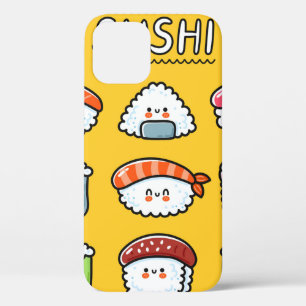 Cute grappige sushi maki rolt naadloos cartoon Case-Mate iPhone case