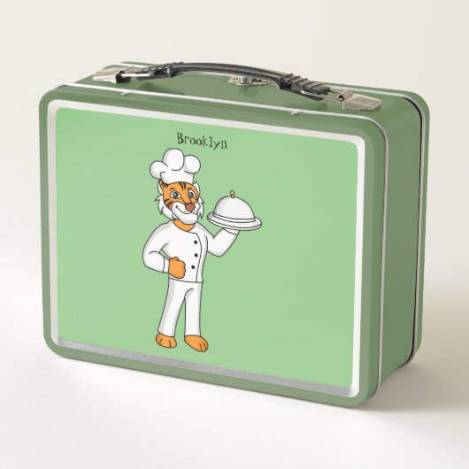 Cute grappige tijgerkok cartoon illustratie (Achterkant)