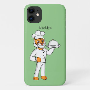 Cute grappige tijgerkok cartoon illustratie Case-Mate iPhone case