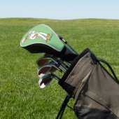Cute grappige tijgerkok cartoon illustratie golfheadcover (Insitu)