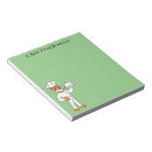 Cute grappige tijgerkok cartoon illustratie notitieblok (Schuin)