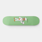 Cute grappige tijgerkok cartoon illustratie persoonlijk skateboard (Horizontaal)
