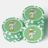 Cute grappige tijgerkok cartoon illustratie poker chips (Opstapeling)