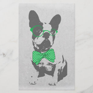 Cute grappige trendse vintage bulldog briefpapier
