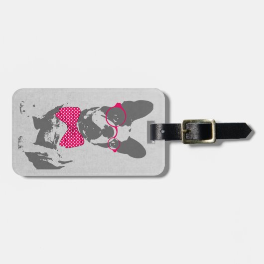 Cute grappige trendy  beest Franse bulldog Bagagelabel (Voorkant horizontaal)