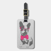 Cute grappige trendy  beest Franse bulldog Bagagelabel (Voorkant verticaal)