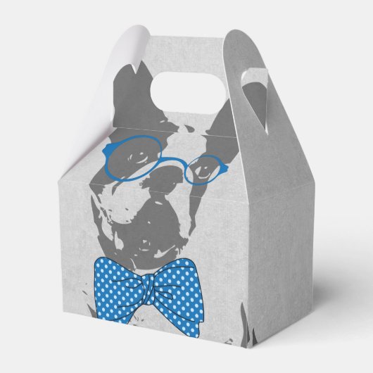 Cute grappige trendy beest Franse bulldog Bedankdoosjes (Voorkant Zijde)