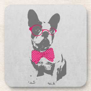 Cute grappige trendy  beest Franse bulldog Bier Onderzetter
