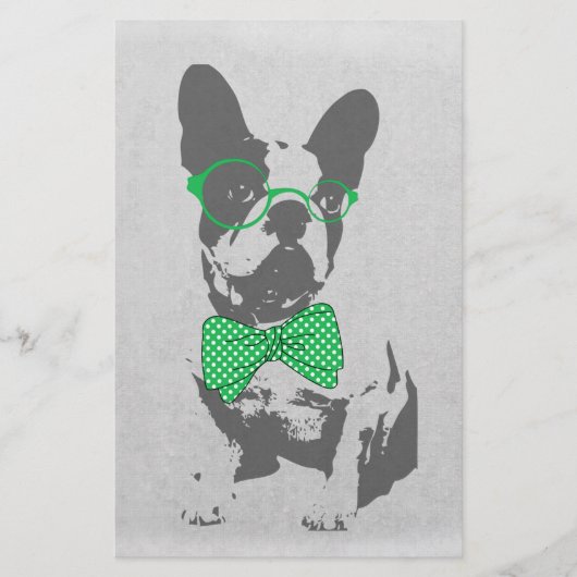 Cute grappige trendy  beest Franse bulldog Briefpapier (Voorkant)