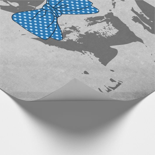 Cute grappige trendy  beest Franse bulldog Cadeaupapier (Hoek)