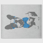 Cute grappige trendy  beest Franse bulldog Cadeaupapier (Vlak)