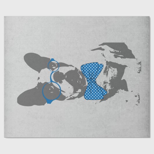 Cute grappige trendy  beest Franse bulldog Cadeaupapier (Vlak)