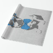 Cute grappige trendy  beest Franse bulldog Cadeaupapier (Uitgerold)