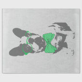 Cute grappige trendy  beest Franse bulldog Cadeaupapier (Vlak)