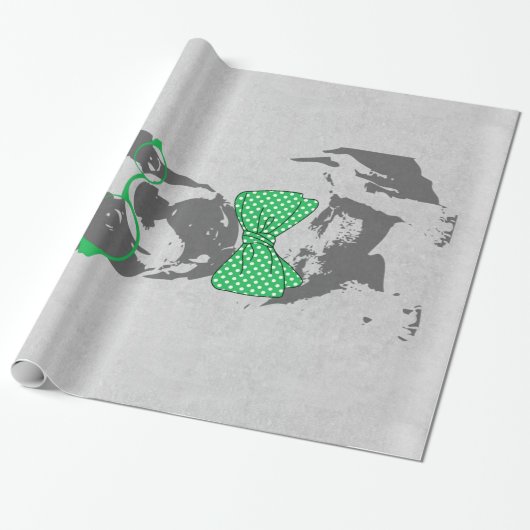 Cute grappige trendy  beest Franse bulldog Cadeaupapier (Uitgerold)