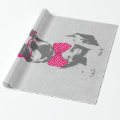 Cute grappige trendy beest Franse bulldog Cadeaupapier (Uitgerold)