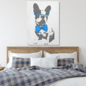 Cute grappige trendy  beest Franse bulldog Canvas Afdruk (Insitu (Slaapkamer))