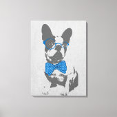Cute grappige trendy beest Franse bulldog Canvas Afdruk (Voorkant)