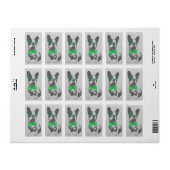 Cute grappige trendy beest Franse bulldog Etiket (Full Sheet)