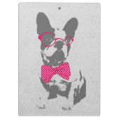 Cute grappige trendy  beest Franse bulldog Klembord (Achterkant)