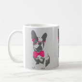 Cute grappige trendy  beest Franse bulldog Koffiemok (Links)