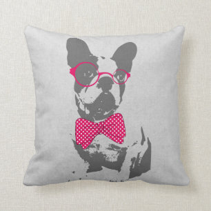 Cute grappige trendy beest Franse bulldog Kussen