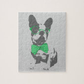 Cute grappige trendy  beest Franse bulldog Legpuzzel (Verticaal)