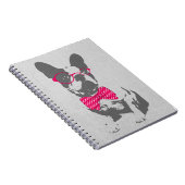 Cute grappige trendy  beest Franse bulldog Notitieboek (Rechterzijde)
