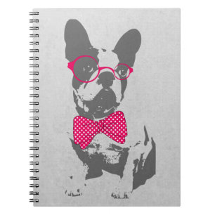 Cute grappige trendy beest Franse bulldog Notitieboek