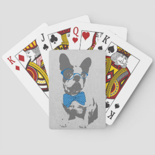 Cute grappige trendy  beest Franse bulldog Pokerkaarten