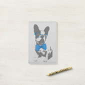 Cute grappige trendy  beest Franse bulldog Post-it® Notes (Op bureau)