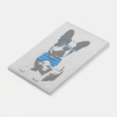 Cute grappige trendy  beest Franse bulldog Post-it® Notes (Schuin)