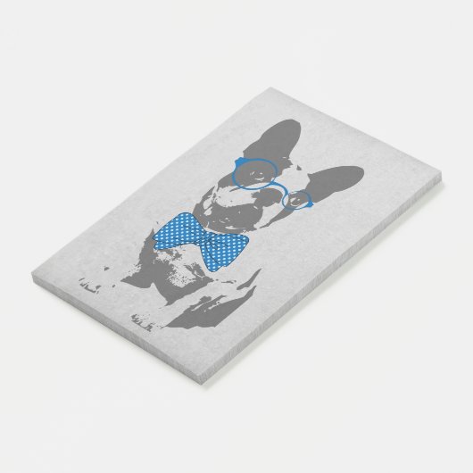 Cute grappige trendy  beest Franse bulldog Post-it® Notes (Schuin)