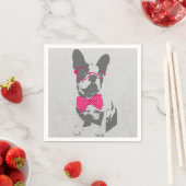 Cute grappige trendy  beest Franse bulldog Servet (Insitu)