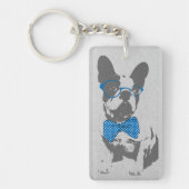 Cute grappige trendy  beest Franse bulldog Sleutelhanger (Voorkant)