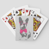 Cute grappige trendy  beest Franse bulldog Speelkaarten (Achterkant)