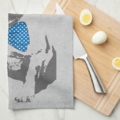 Cute grappige trendy beest Franse bulldog Theedoek (Quarter Fold)