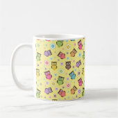 Cute grappige trendy owls en bloesem koffiemok (Links)