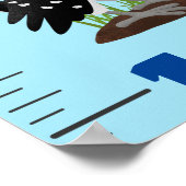 Cute grappige vogeltjes cartoon poster (Hoek)